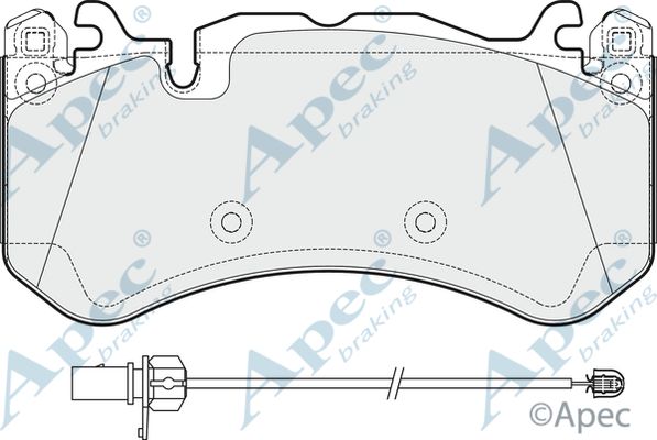 APEC BRAKING Комплект тормозных колодок, дисковый тормоз PAD1926